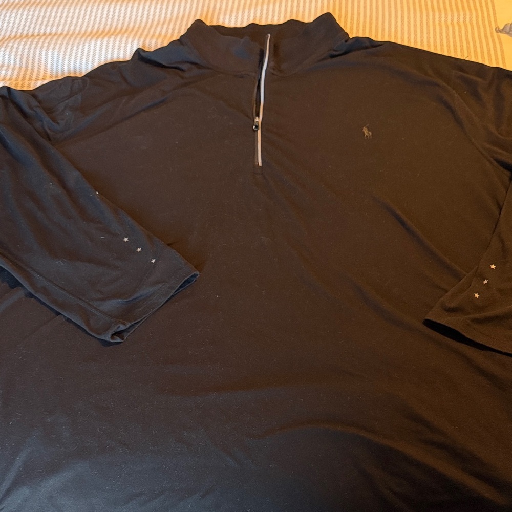 Mens Polo Ralph Lauren Black Tech Performance 1/4 Zip Pullover 4XB 4XL XXXXL